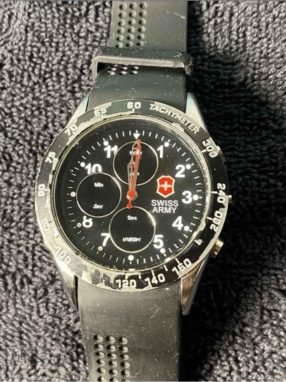 Victorinox Swiss Army chronograph watch Black Untested